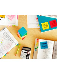 Bloc de notas adhesivas quita y pon beachside 100 pefc 76x76 mm 100 hojas pack de 6 unidades