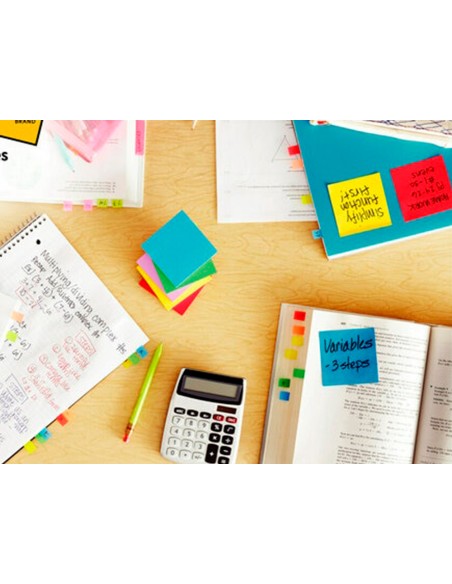 Bloc de notas adhesivas quita y pon beachside 100 pefc 76x76 mm 100 hojas pack de 6 unidades