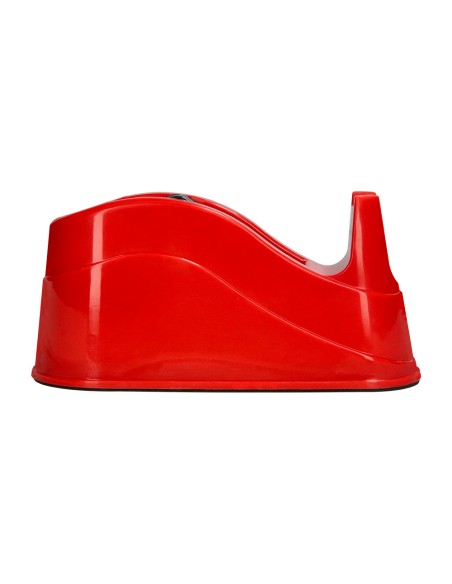 Portarrollo sobremesa q connect plastico para cintas de 66 mt color rojo 220x100x70 mm