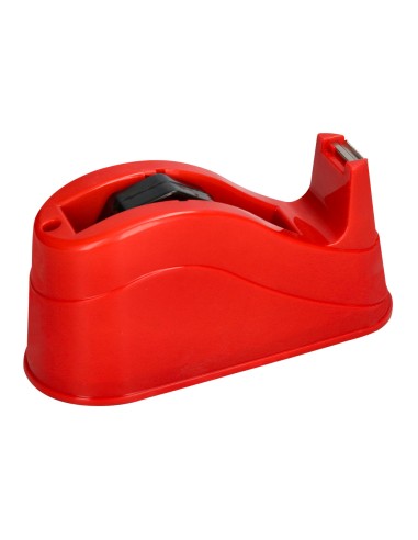 Portarrollo sobremesa q connect plastico para cintas de 66 mt color rojo 220x100x70 mm