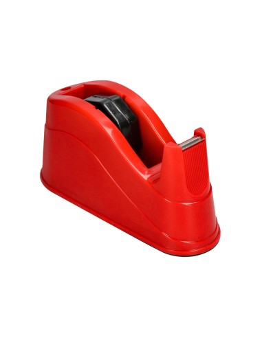Portarrollo sobremesa q connect plastico para cintas de 66 mt color rojo 220x100x70 mm