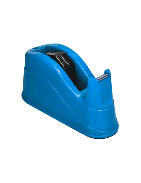 Portarrollo sobremesa q connect plastico para cintas de 66 mt color azul 220x100x70 mm