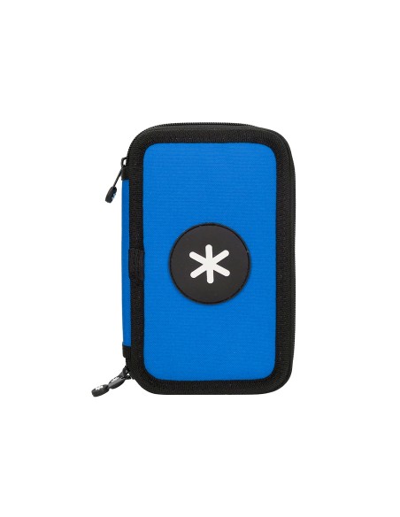 Plumier escolar antartik triple color azul 36 piezas