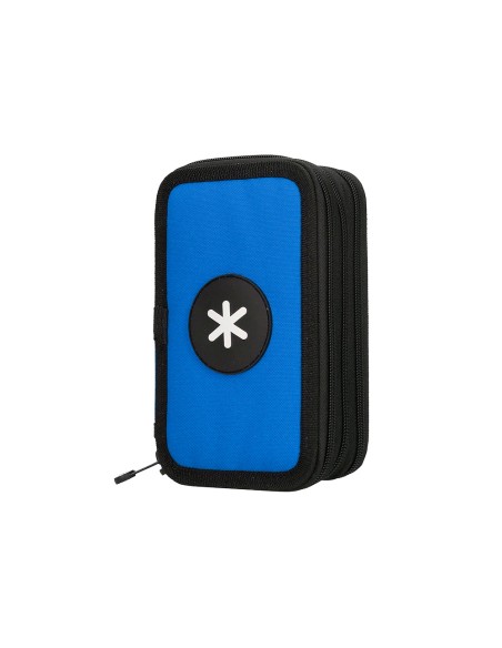 Plumier escolar antartik triple color azul 36 piezas