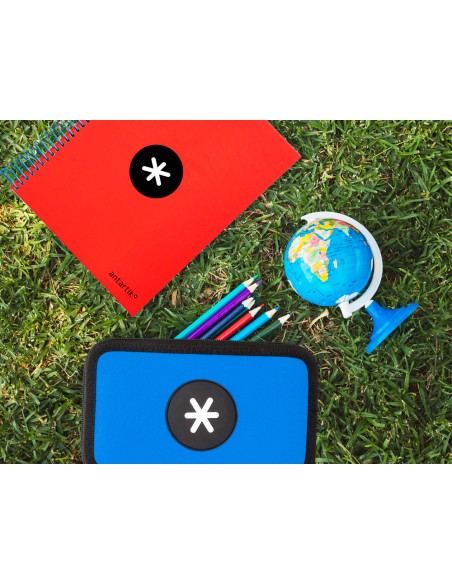 Plumier escolar antartik triple color azul 36 piezas