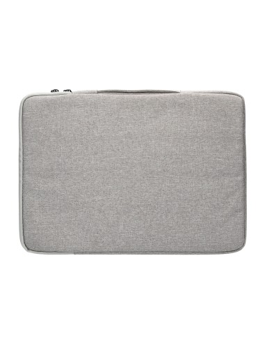 Funda para portatil q connect 133 con asa 1 bolsillo exterior con cremallera color gris 350x250x25 mm