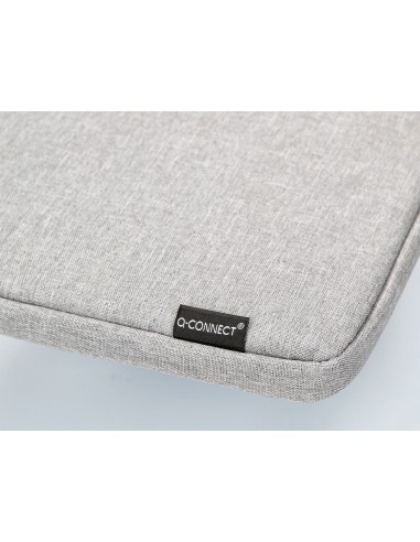 Funda para portatil q connect 133 con asa 1 bolsillo exterior con cremallera color gris 350x250x25 mm