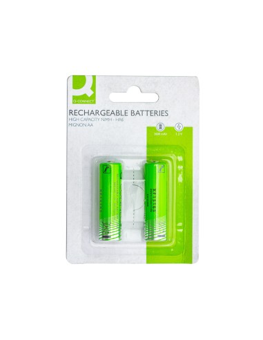 Pila q connect alcalina aa recargable blister de 2 unidades