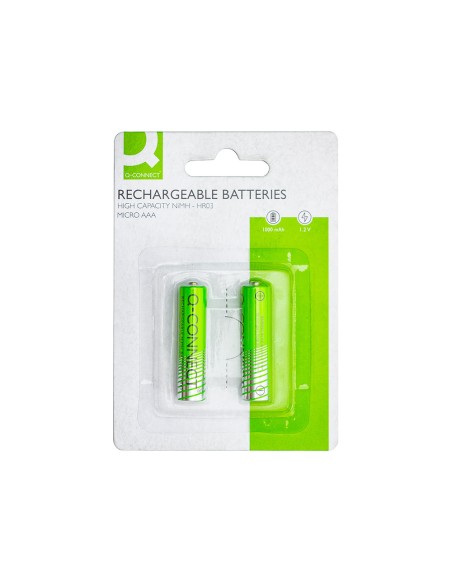 Pila q connect alcalina aaa recargable blister de 2 unidades