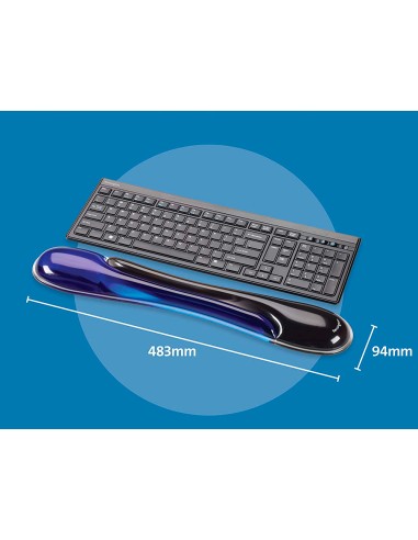 Reposamunecas kensington duo gel teclado color negro azul 240x182x25 mm