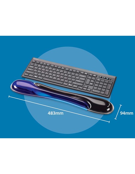 Reposamunecas kensington duo gel teclado color negro azul 240x182x25 mm