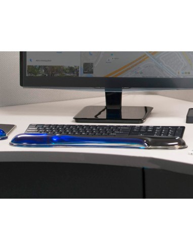 Reposamunecas kensington duo gel teclado color negro azul 240x182x25 mm