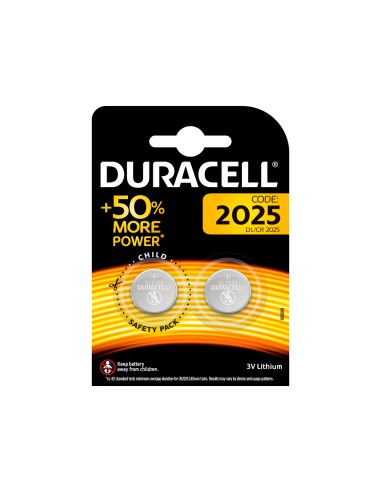 Pila duracell alcalina boton cr2025 blister 2 unidades