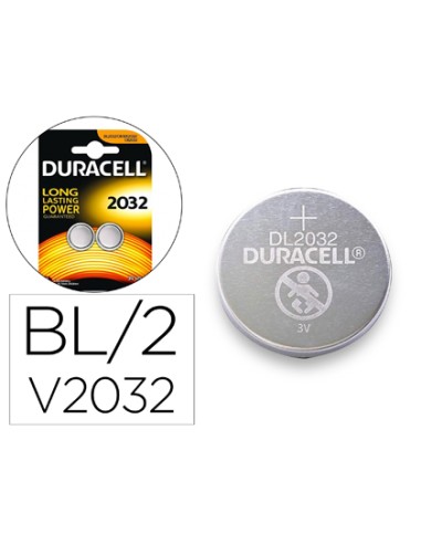 Pila duracell alcalina boton cr2032 blister 2 unidades