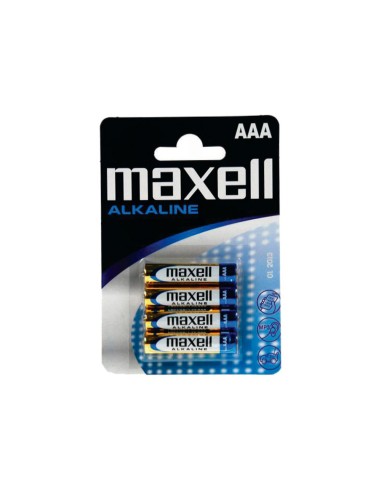 Pila maxell alcalina 15 v tipo aaa lr03 blister de 4 unidades