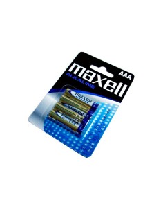 Pila maxell alcalina 15 v tipo aaa lr03 blister de 4 unidades
