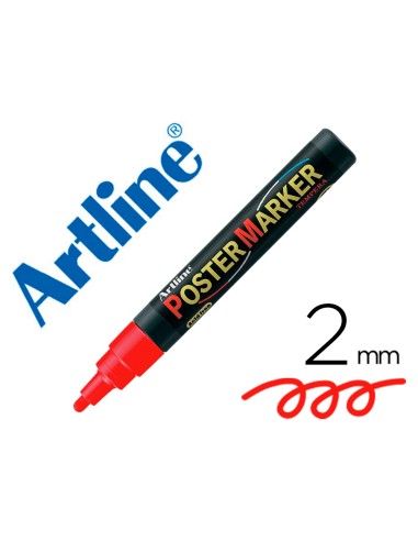 Rotulador artline poster marker epp 4 roj punta redonda 2 mm color rojo