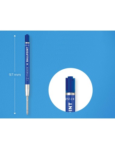 Recambio boligrafo parker originals economico azul punta media