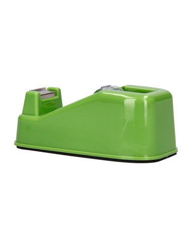 Portarrollo sobremesa liderpapel ecouse 100 plastico reciclado para cinta de 33 mt color verde