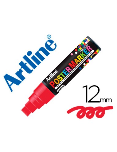 Rotulador artline poster marker epp 12 punta redonda 12 mm color rojo