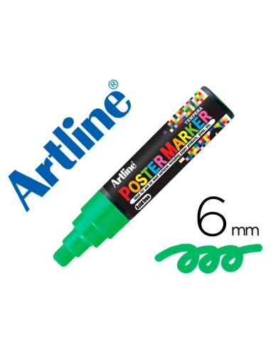Rotulador artline poster marker epp 6 ver punta redonda 6 mm color verde