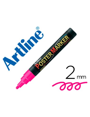 Rotulador artline poster marker epp 4 ros flu punta redonda 2 mm color rosa fluor