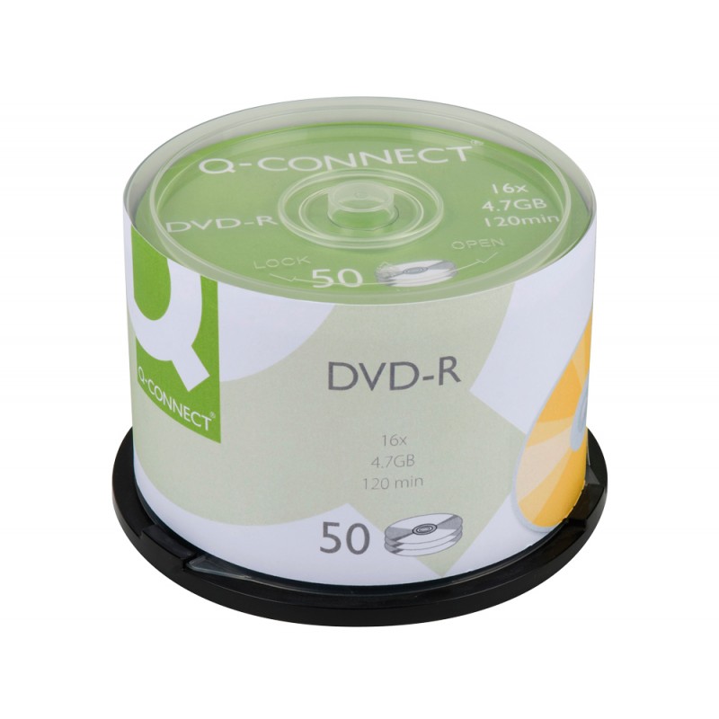 Dvd r q connect capacidad 47gb duracion 120min velocidad 16x bote de 50 unidades