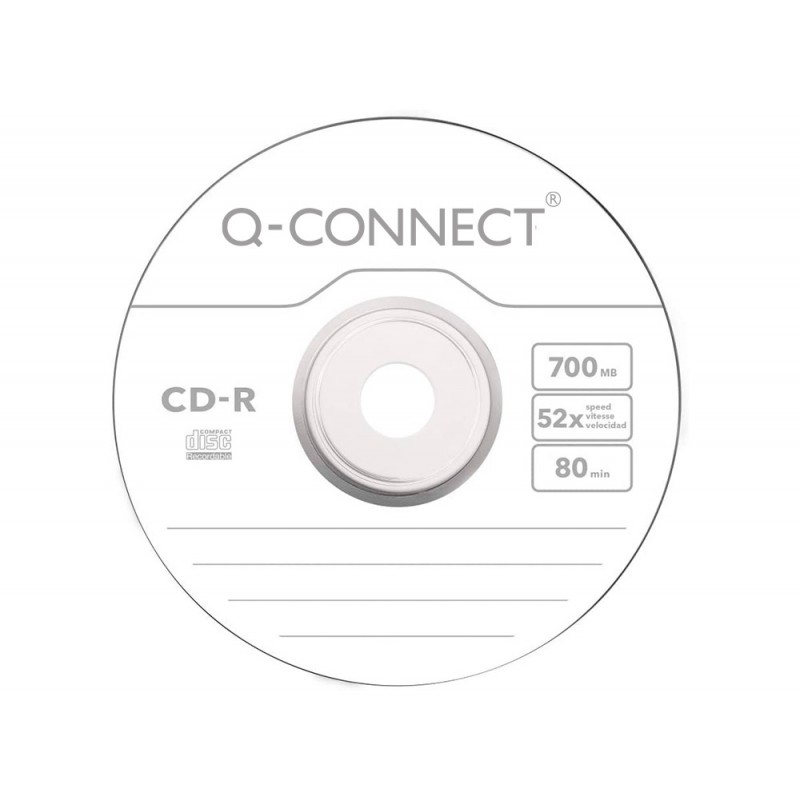 Cd r q connect capacidad 700mb duracion 80min velocidad 52x bote de 50 unidades