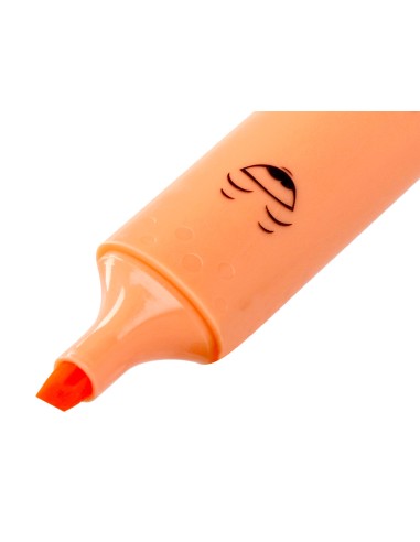 Rotulador liderpapel fluorescente pastel punta biselada estuche de 6 unidades colores surtidos