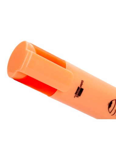 Rotulador liderpapel fluorescente pastel punta biselada estuche de 6 unidades colores surtidos