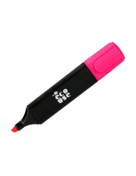 Rotulador liderpapel ecouse fluorescente fabricado con 68 plastico reciclado caja de 4 unidades colores surtidos