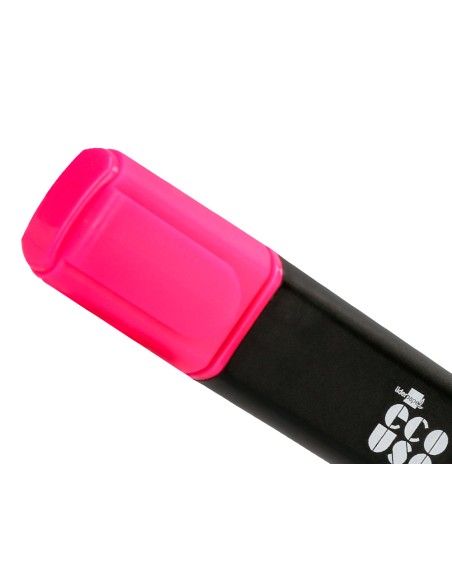 Rotulador liderpapel ecouse fluorescente fabricado con 68 plastico reciclado caja de 4 unidades colores surtidos