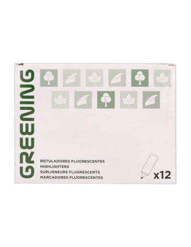 Rotulador greening fluorescente punta biselada rosa