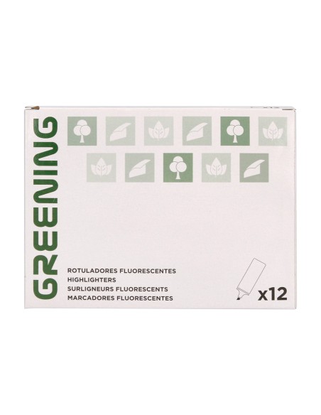 Rotulador greening fluorescente punta biselada rosa