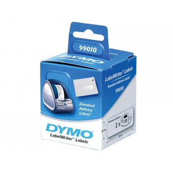 Etiqueta adhesiva dymo 99010 tamano 89x28 mm para impresora 400 130 etiquetas uso direcciones caja de 2