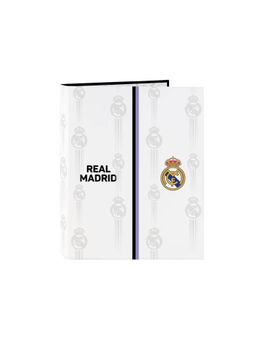 Carpeta carton folio 4 anillas mixtas safta real madrid 1 equipacion 22 23 265x40x330 mm