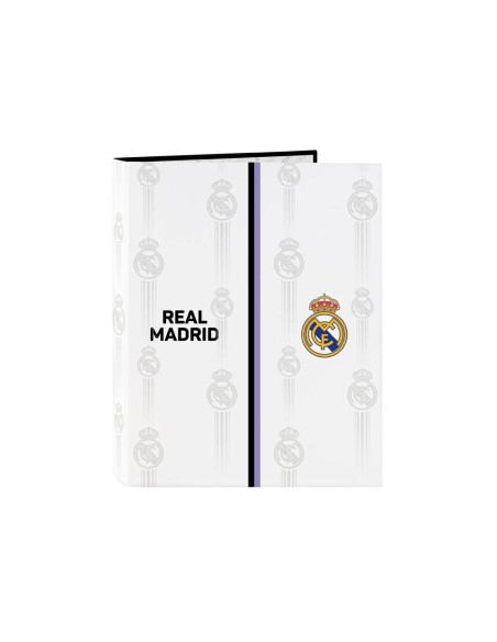 Carpeta carton folio 4 anillas mixtas safta real madrid 1 equipacion 22 23 265x40x330 mm