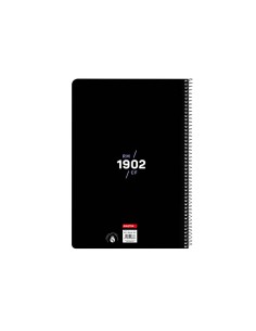 Cuaderno espiral safta folio 80 h 60 gr cuadro 4 mm tapa extradura real madrid 1 equipacion 22 23