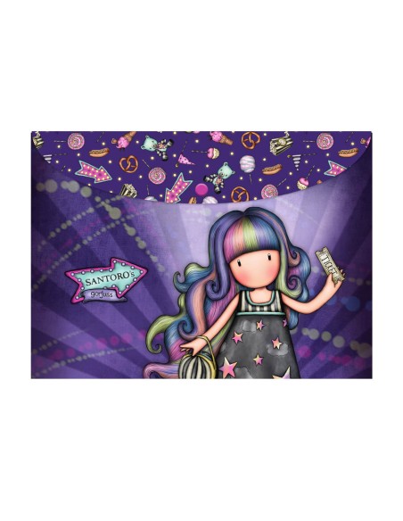 Carpeta broche safta polipropileno a4 gorjuss fairground set de 2 unidades 240x330x10 mm