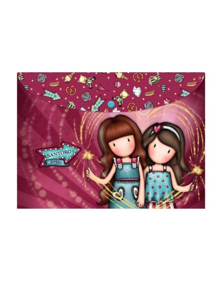 Carpeta broche safta polipropileno a4 gorjuss fairground set de 2 unidades 240x330x10 mm