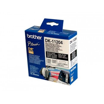 Etiqueta adhesiva brother dk11204 tamano 17x54 mm para impresoras de etiquetas ql 400 etiquetas 