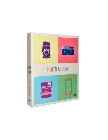 Album de fotos liderpapel anillas con 20 hojas autoadhesivas