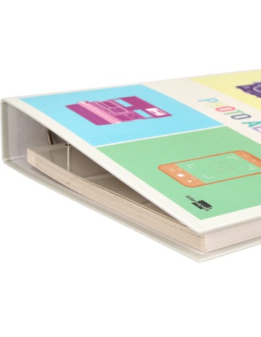 Album de fotos liderpapel anillas con 20 hojas autoadhesivas