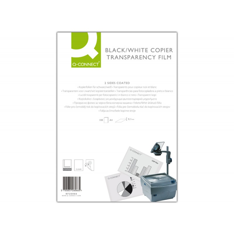 Transparencia q connect din a4 de alta calidad kf26074 para ink ket caja de 50