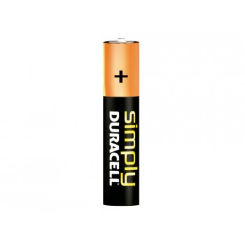 Pila duracell alcalina simply aaa blister con 4 unidades
