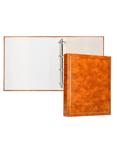 Album de fotos liderpapel anillas serie classic con 20 hojas autoadhesivas color marron