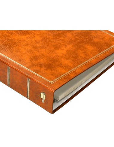 Album de fotos liderpapel anillas serie classic con 20 hojas autoadhesivas color marron