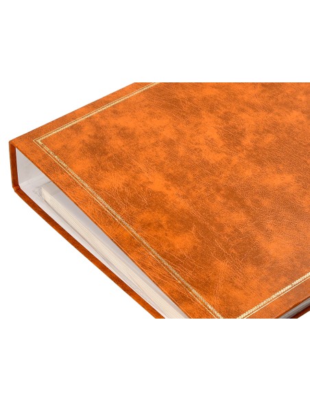 Album de fotos liderpapel anillas serie classic con 20 hojas autoadhesivas color marron