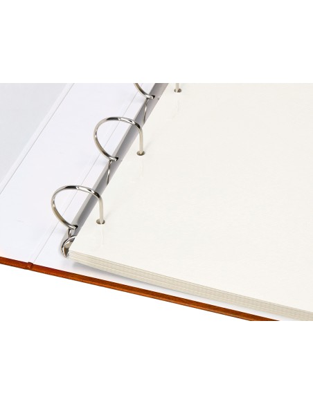 Album de fotos liderpapel anillas serie classic con 20 hojas autoadhesivas color marron