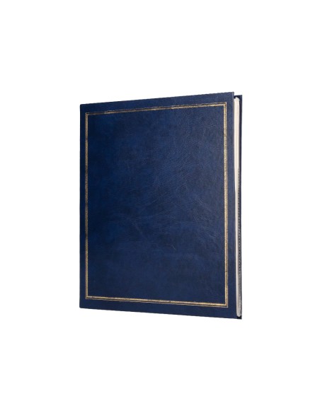 Album de fotos liderpapel anillas serie classic con 20 hojas autoadhesivas color azul